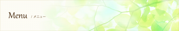 Menu ／ メニュー